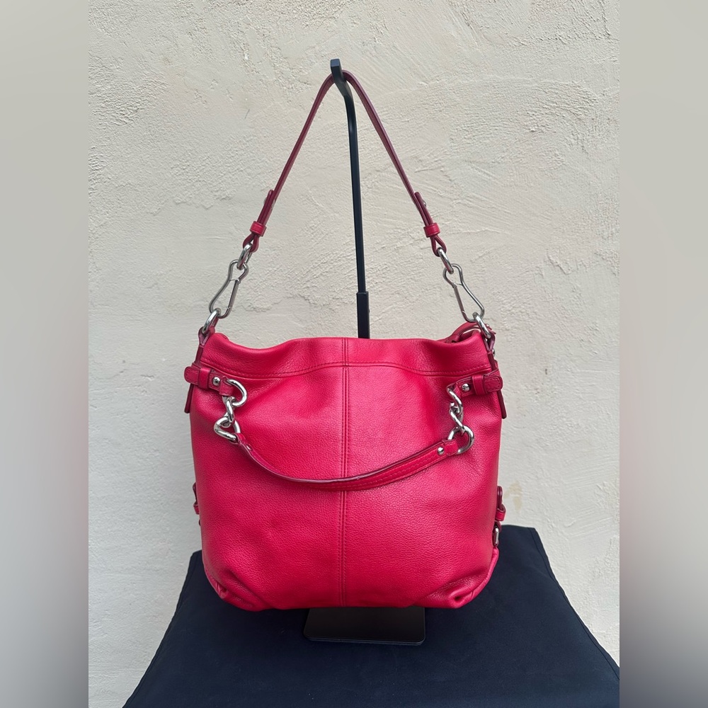 🌹Y2K Red Coach Brooke Leather Shoulder Bag 14142 🌹 - Picture 2 of 9